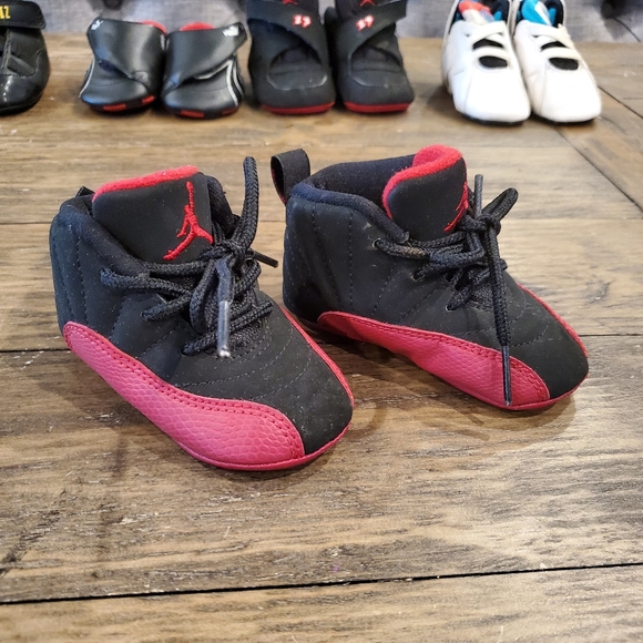 Jordan Shoes Nike Air Jordan Baby Black And Red Jordan 7 Sneakers